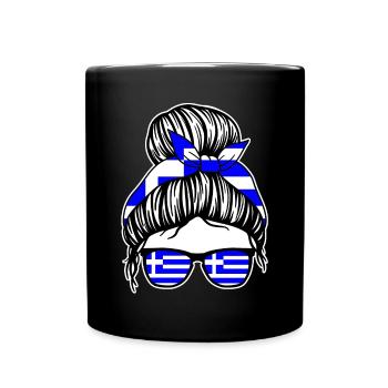 Grèce grecque Grèce - Mug uni - noir - Devant