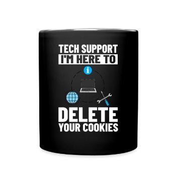 Support technique Assistance technique informatique Helpdesk - Mug uni - noir - Devant