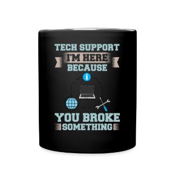 Support technique Assistance technique informatique Helpdesk - Mug uni - noir - Devant