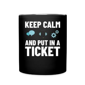Support technique Assistance technique informatique Helpdesk - Mug uni - noir - Devant