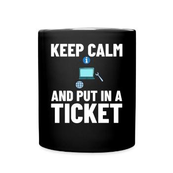 Support technique Assistance technique informatique Helpdesk - Mug uni - noir - Devant