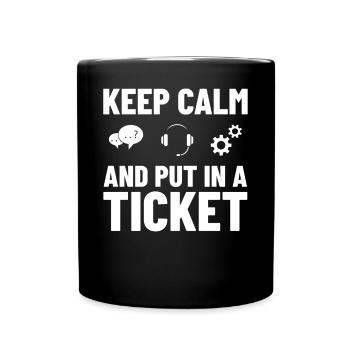 Support technique Assistance technique informatique Helpdesk - Mug uni - noir - Devant