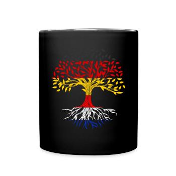 Roots Tree Germany Netherlands - Full Colour Mug - black - Front
