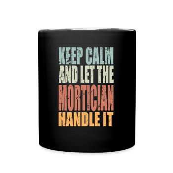 Keep Calm Keep Calmatter Spruch Keep Calmatter - Tasse einfarbig - Schwarz - Vorne