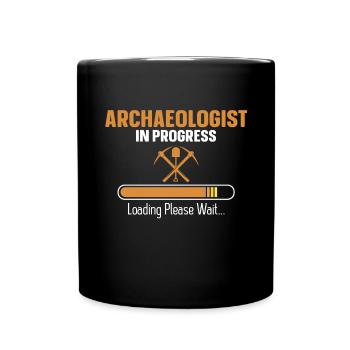 Archaeologist in progress Artifact archaeology - Full Colour Mug - black - Front
