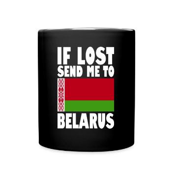 Slogan du drapeau de la Biélorussie - Mug uni - noir - Devant