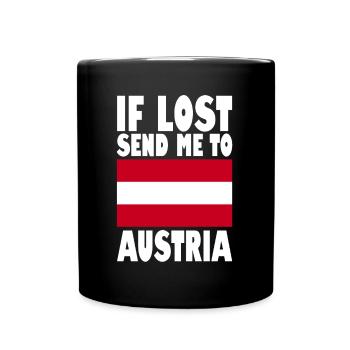 Austria Flag Slogan - Full Colour Mug - black - Front