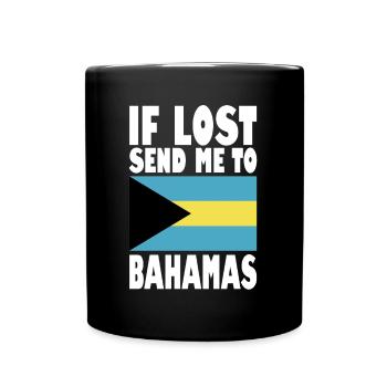 Drapeau des Bahamas - Mug uni - noir - Devant