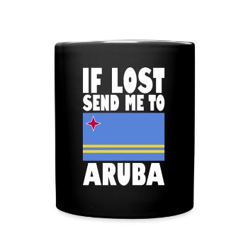 Aruba Flag Saying - Full Colour Mug - black - Front