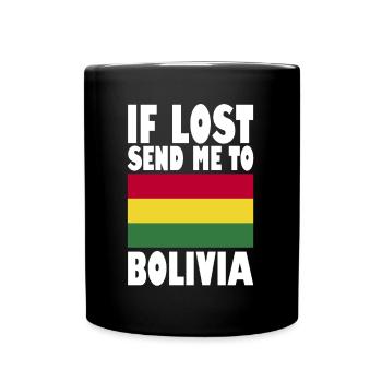 Drapeau de la Bolivie - Mug uni - noir - Devant