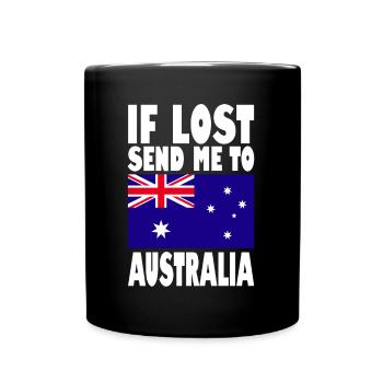 Australia Flag Saying - Full Colour Mug - black - Front