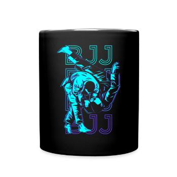BJJ Jiu Jitsu Brésilien Rétro Cadeau - Mug uni - noir - Devant