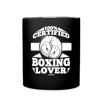 Amateur de boxe 100% certifié - Mug uni - noir - Devant