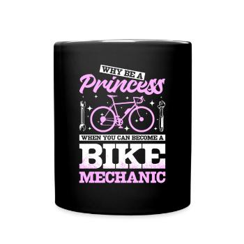Mécanicien de vélo Princesse - Mug uni - noir - Devant