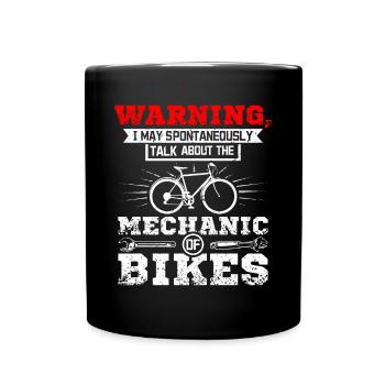 Parlez de la mécanique des vélos - Mug uni - noir - Devant