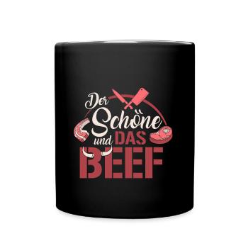Der Schöne Und Das Beef - Tasse einfarbig - Schwarz - Vorne