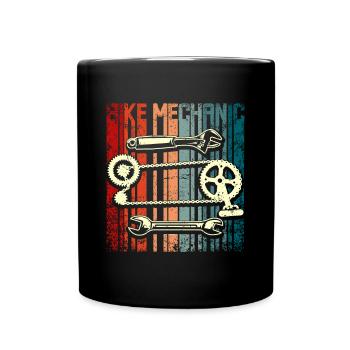 Mécanicien de vélo vintage rétro - Mug uni - noir - Devant