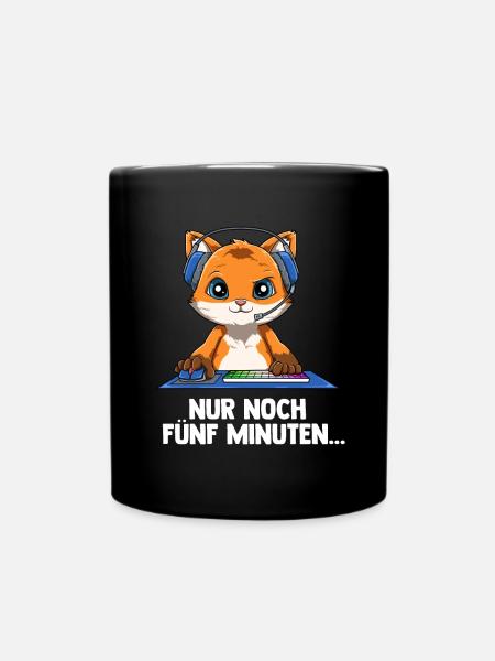 Streamen Videospiele Fuchs - Computerspiele Online - Tasse einfarbig - Schwarz
