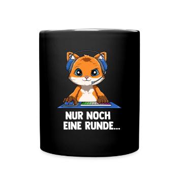 Gaming Fuchs - Computerspiele Videospiele - Tasse einfarbig - Schwarz - Vorne