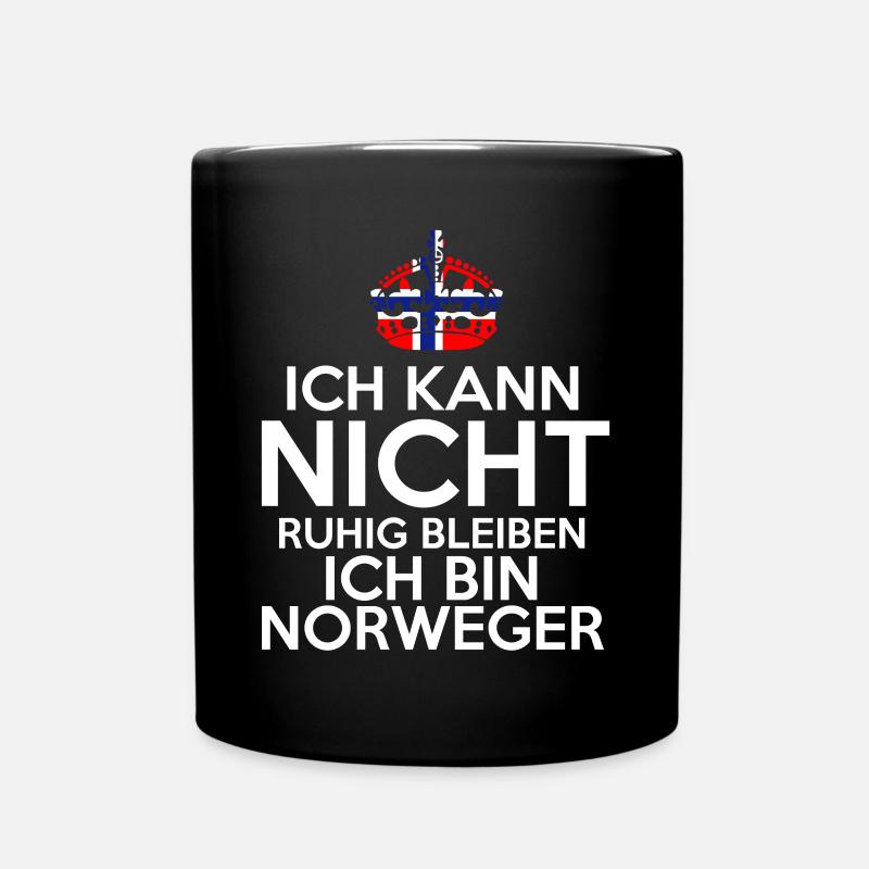 Skandinavien Norwegen Norweger Norwegisch - Tasse einfarbig - Schwarz