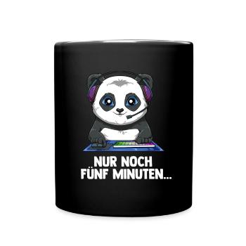 Streamen Videospiele Panda - Computerspiele Online - Tasse einfarbig - Schwarz - Vorne