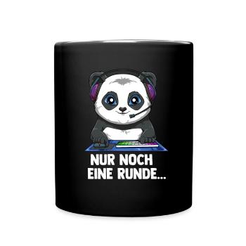 Gaming Panda - Computerspiele Videospiele - Tasse einfarbig - Schwarz - Vorne