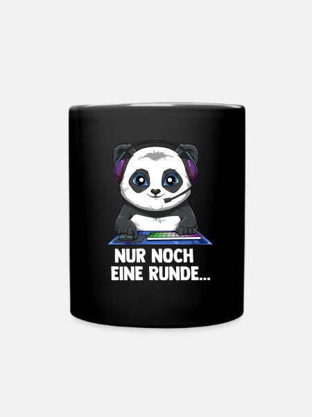 Gaming Panda - Computerspiele Videospiele - Tasse einfarbig - Schwarz