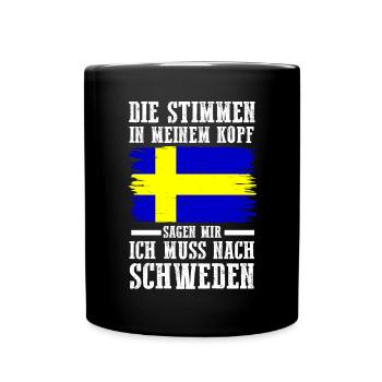 Skandinavien Schweden Schwede Schwedisch - Tasse einfarbig - Schwarz - Vorne