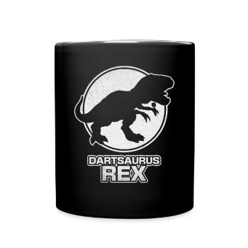Dartsaurus Rex Joueur de fléchettes Dinosaure Fléchettes - Mug uni - noir - Devant
