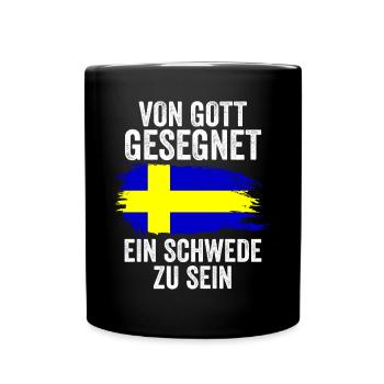 Skandinavien Schweden Schwede Schwedisch - Tasse einfarbig - Schwarz - Vorne