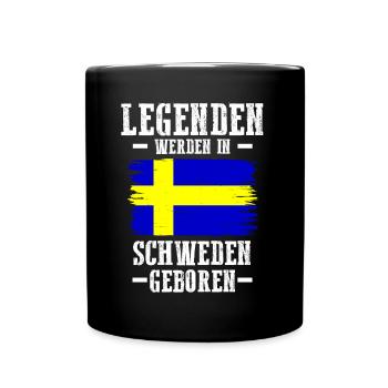 Skandinavien Schweden Schwede Schwedisch - Tasse einfarbig - Schwarz - Vorne