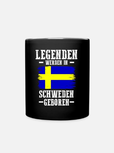 Skandinavien Schweden Schwede Schwedisch - Tasse einfarbig - Schwarz