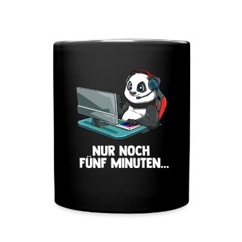 Streamen Videospiele Panda - Computer Spiele - Tasse einfarbig - Schwarz - Vorne