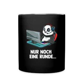 Gaming Panda - Computer Spiele Videospiele - Tasse einfarbig - Schwarz - Vorne