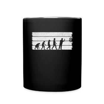 Darts Evolution Darts Player Plays Darts Dart - Full Colour Mug - black - Front