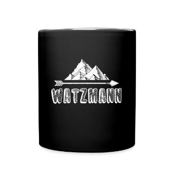 Watzmann Summit Bavaria Randonnée Montagnes en plein air - Mug uni - noir - Devant