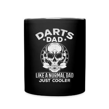 Dart Dad like a normal dad just cooler - - Full Colour Mug - black - Front