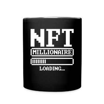 Crypto Lover Funny Quote NFT Millionaire Loading - Tasse einfarbig - Schwarz - Vorne