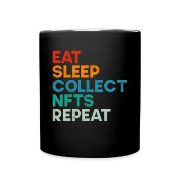 Vintage Crypto Art May Start Talking About NFT - Full Colour Mug - black - Front