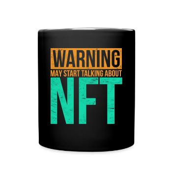 Vintage Crypto Art May Start Talking About NFT - Full Colour Mug - black - Front
