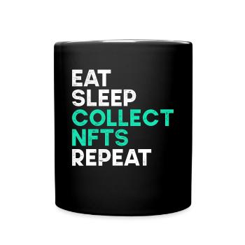 Vintage Crypto Art May Start Talking About NFT - Full Colour Mug - black - Front
