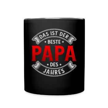 Das Ist Der Beste Papa Des Jahres Geschenk Vater - Tasse einfarbig - Schwarz - Vorne