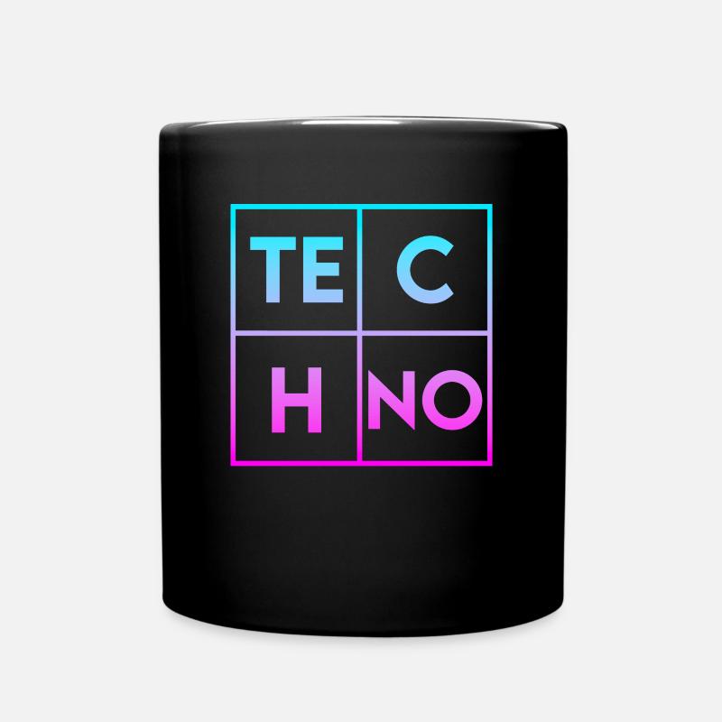 Techno - Mug uni - noir