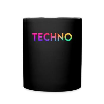 Techno - Mug uni - noir - Devant