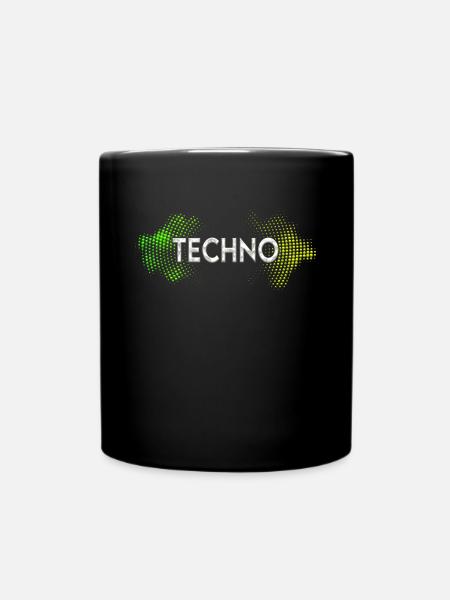 Techno - Mug uni - noir