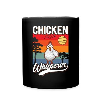 Chicken Whisperer Chicken Farmer - Full Colour Mug - black - Front
