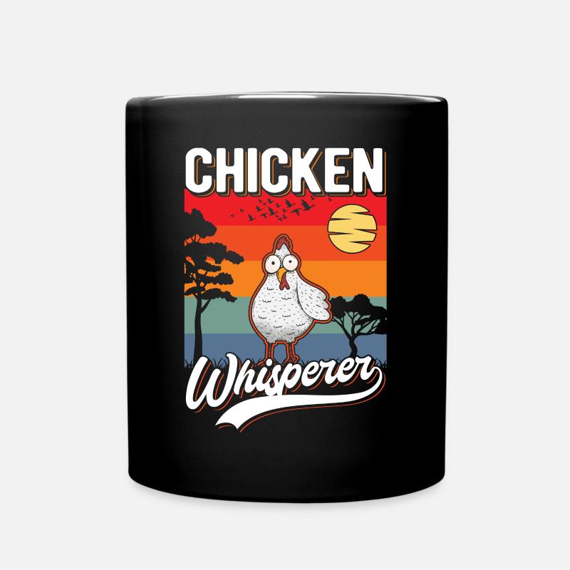 Chicken Whisperer Chicken Farmer - Full Colour Mug - black
