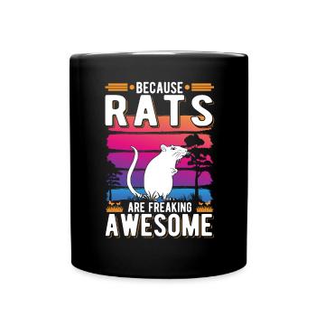 Because Rats are freaking awesome Ratte - Tasse einfarbig - Schwarz - Vorne