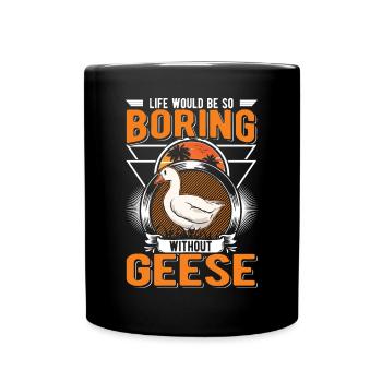 Geese Gift Goose Breeder Goose - Full Colour Mug - black - Front