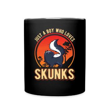 Stinktier Junge Skunk - Tasse einfarbig - Schwarz - Vorne